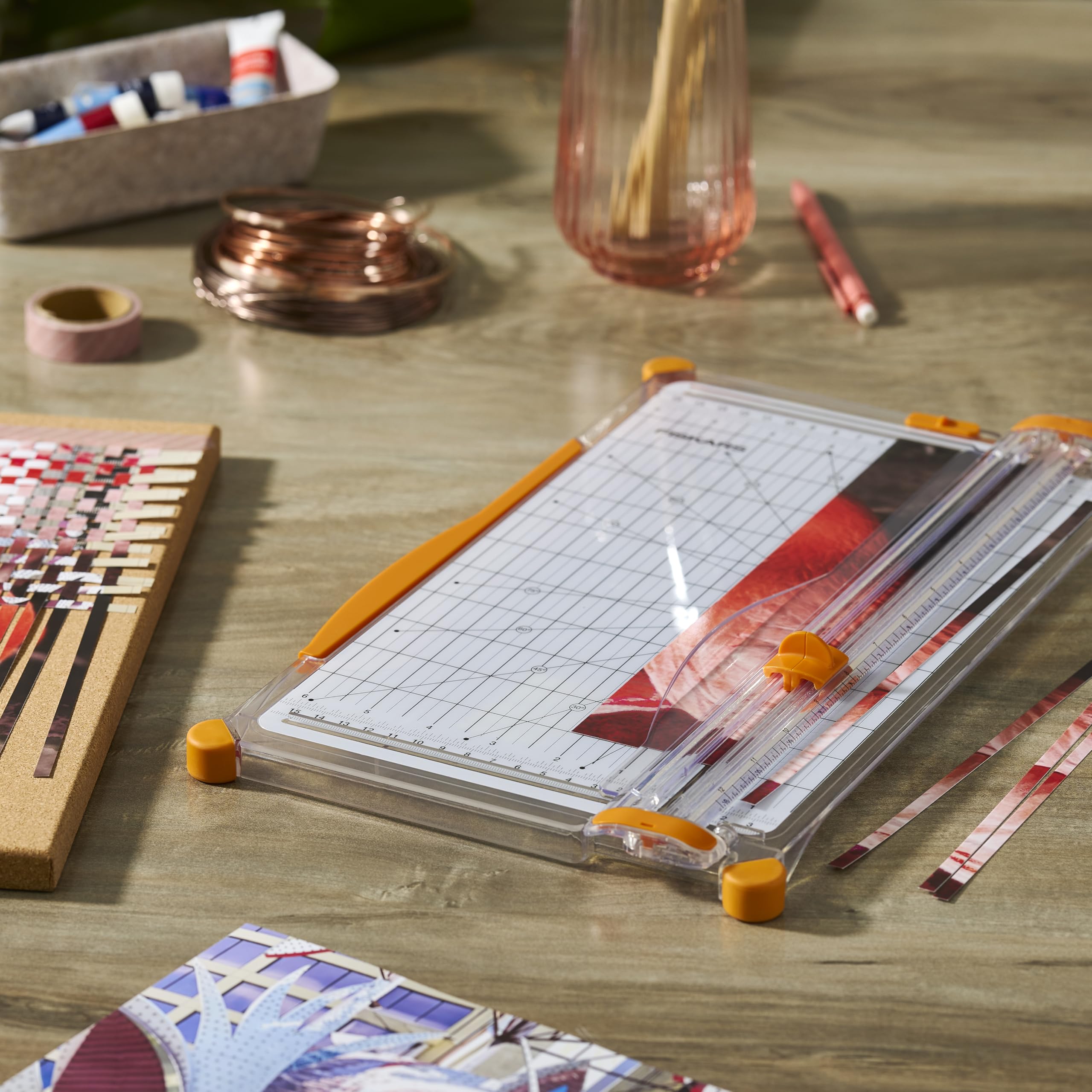 Fiskars Precision Paper Trimmer - Easy, Safe and Accurate for Crafts, Gifts, Cards and More - Always Cuts Straight