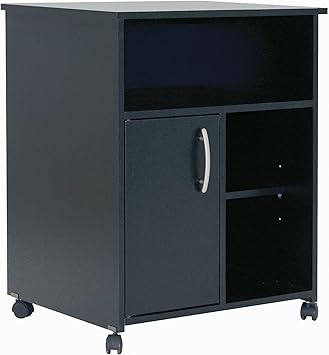 South Shore Fiesta Microwave Cart With Storage On Wheels Pure
