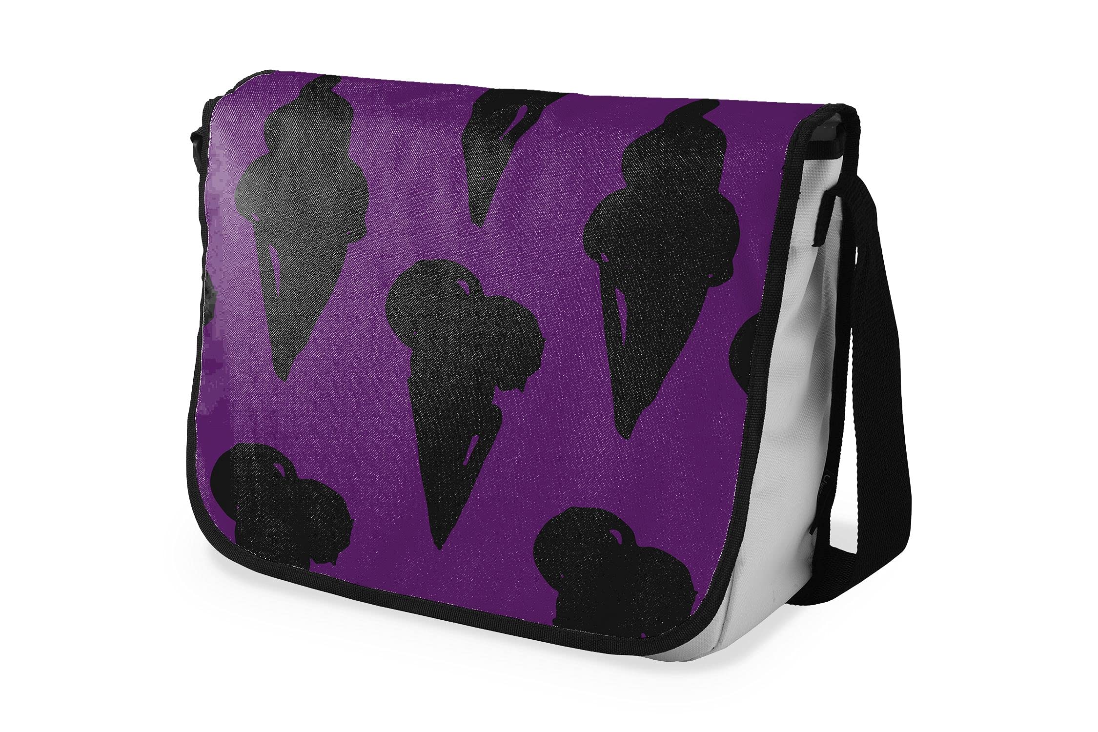 Bonamaison Digitally Printed Messenger School Bag with Black Strap for Students, Cross Body Bag, Courier Bag, Shoulder Bag for School, Back to School, Size: 29x36 Cm