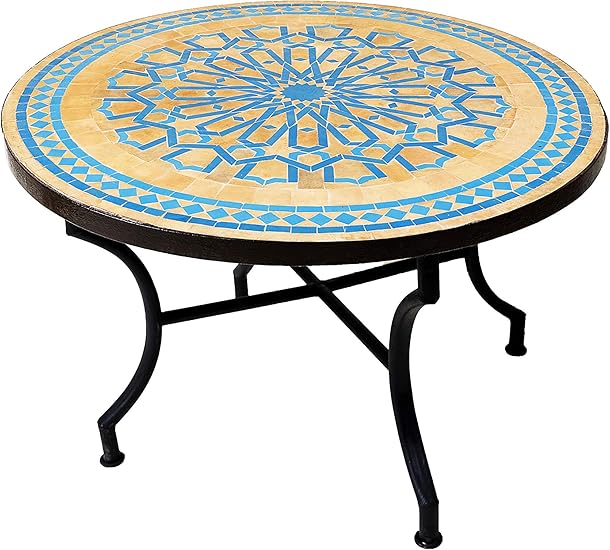 Amazon.de: ORIGINAL Marokkanischer Mosaiktisch Couchtisch ø 100cm Groß