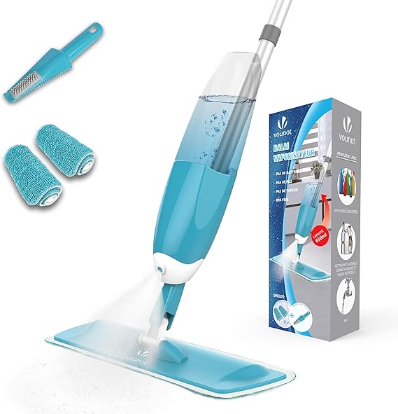 VOUNOT Spray Mop, Floor Cleaner Mop with 2 Reusable Microfiber Pads and