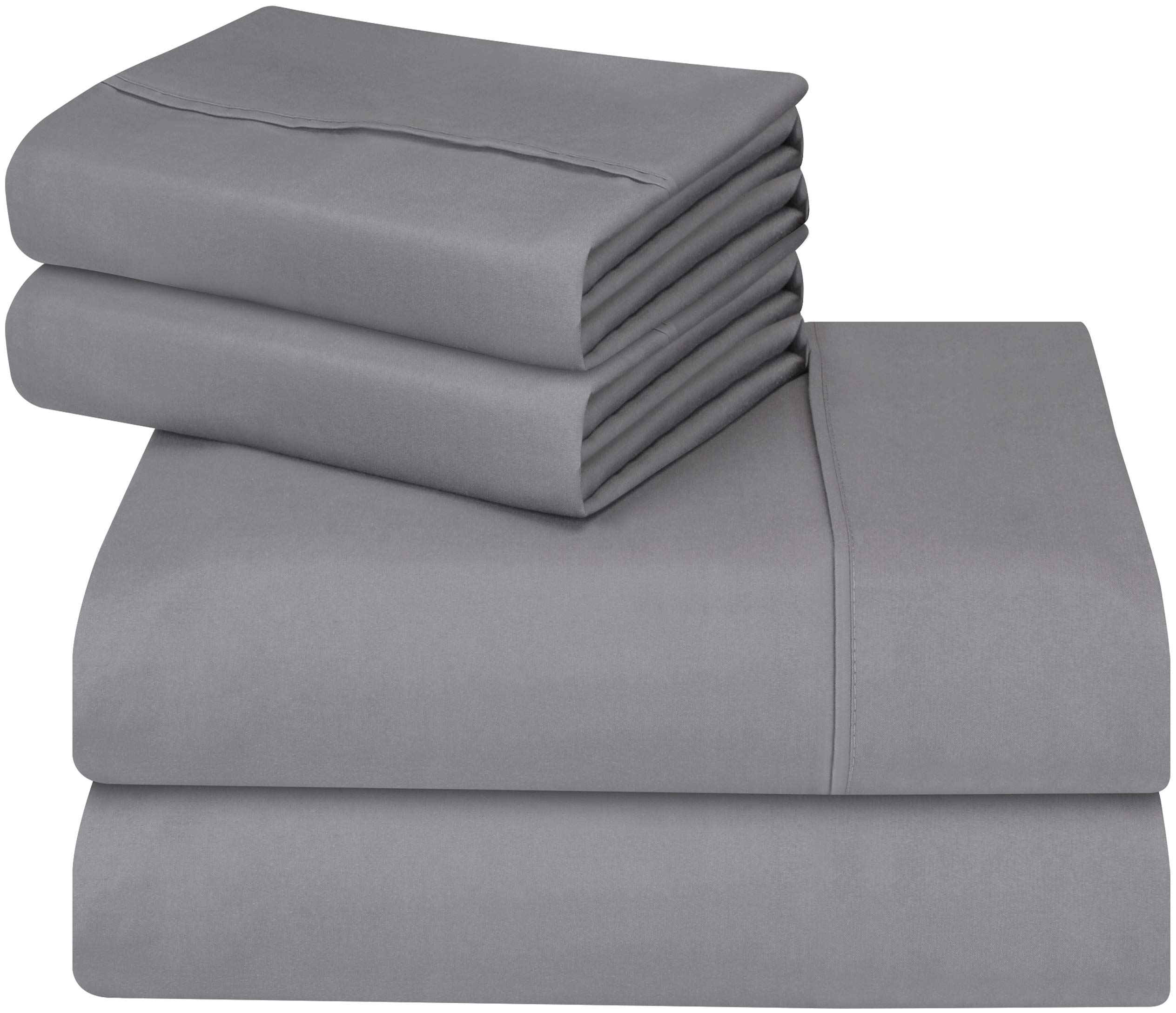 (similar)Utopia Bedding 4-Piece Queen Bed Sheet Set (King, Grey)