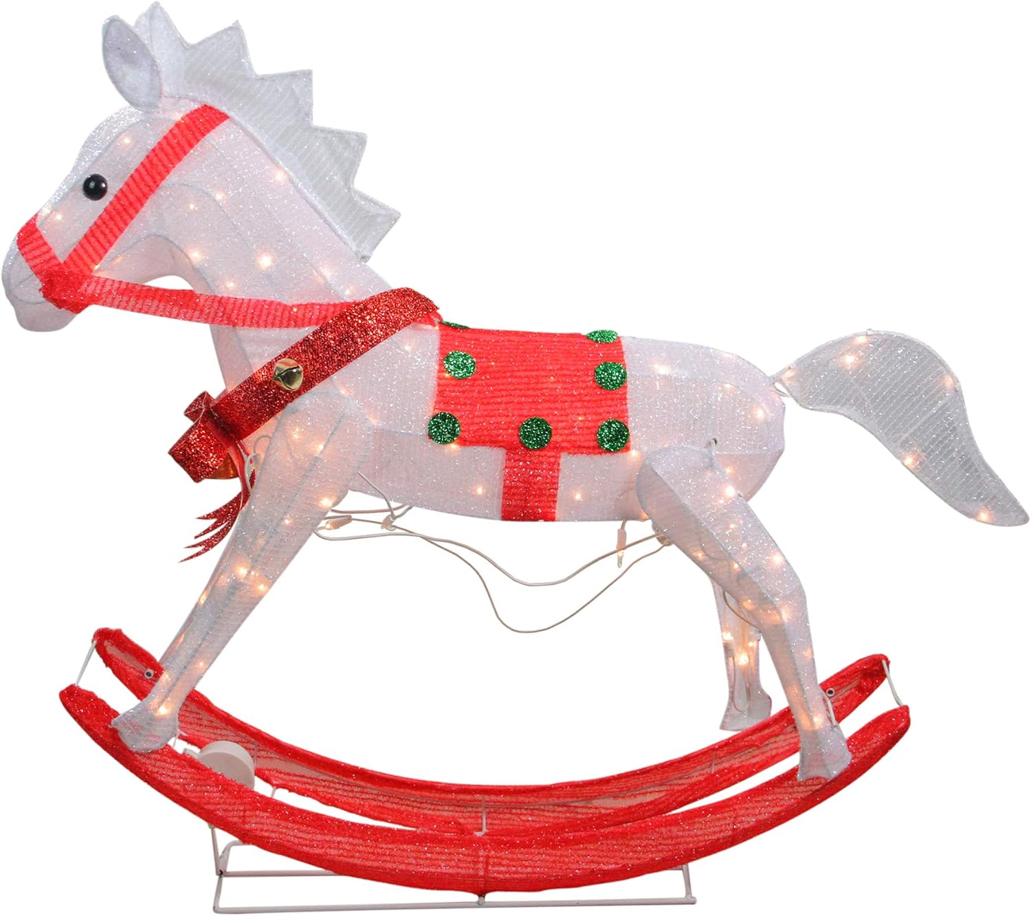 outdoor christmas rocking horse
