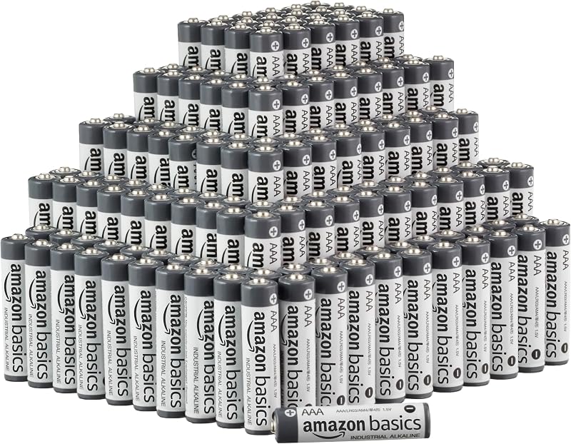 , 250 batterie alcaline industriali AAA, 1,5 Volt, durata 5 anni