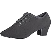 Linodes Women's Lace Up Practice Ballroom Shoes, Professional Latin Performance Dance Shoes