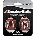 Sneaker Balls Odor-Fighting Shoe Fresheners, Eliminates Unpleasant Smells, Perfect For Sneakers, Gym Bags, Gear Bags, Drawers, Lockers, And More!, Football, 2 Pack