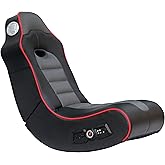 X Rocker Video Gaming Floor Rocker Chair with Built-in Audio, Foldable, Vegan Leather, for Gamers, Bedroom, or Game Room for 