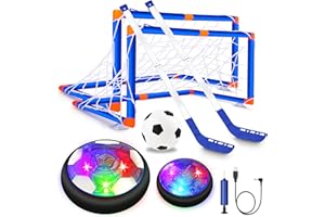 HOYIBO Hover Hockey Soccer Ball - 3 in 1 Rechargeable Hover Ball Toy, Hover Soccer Ball Boys Gift for 3-12 Years Old Blue