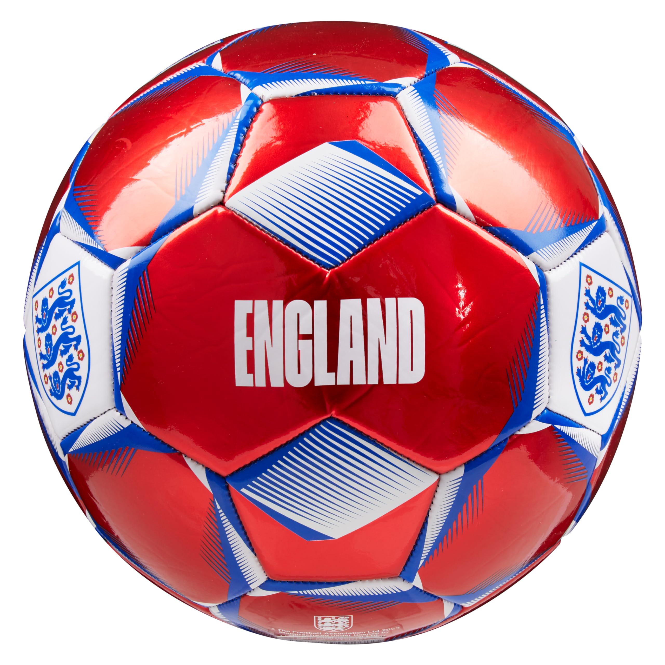 England FA Football - Soccer Ball for Adults Teenagers Kids Training Football Size 3, 4 or 5 - England Merchandise (Red/Blue, Size 5)