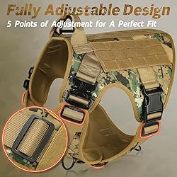 rabbitgoo Tactical Dog Harness for Large
