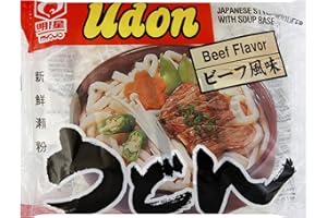 明星 Myojo Udon Japanese Style Noodles with Soup Base, Beef Flavor, 7.22 Ounce (Pack of 30)