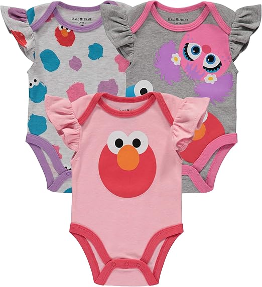 Amazon セサミストリート 女の子用ワンジー3枚セット Us サイズ 0 3 Months カラー マルチカラー ガールズ 通販