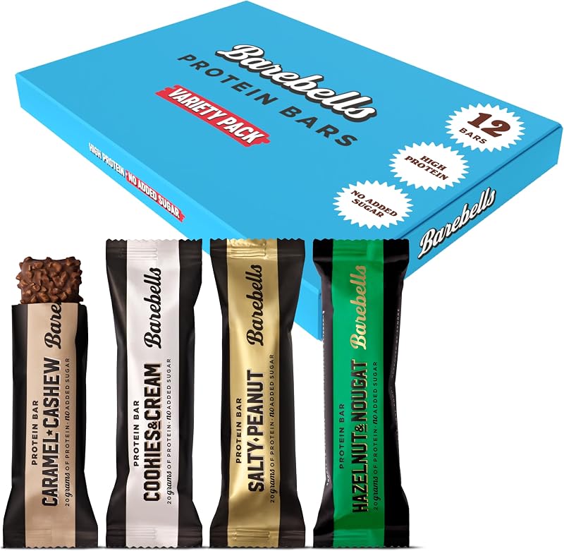 Barebells Selection Box 12 x 55g Protein Bars Cookies & Cream Caramel Cashew