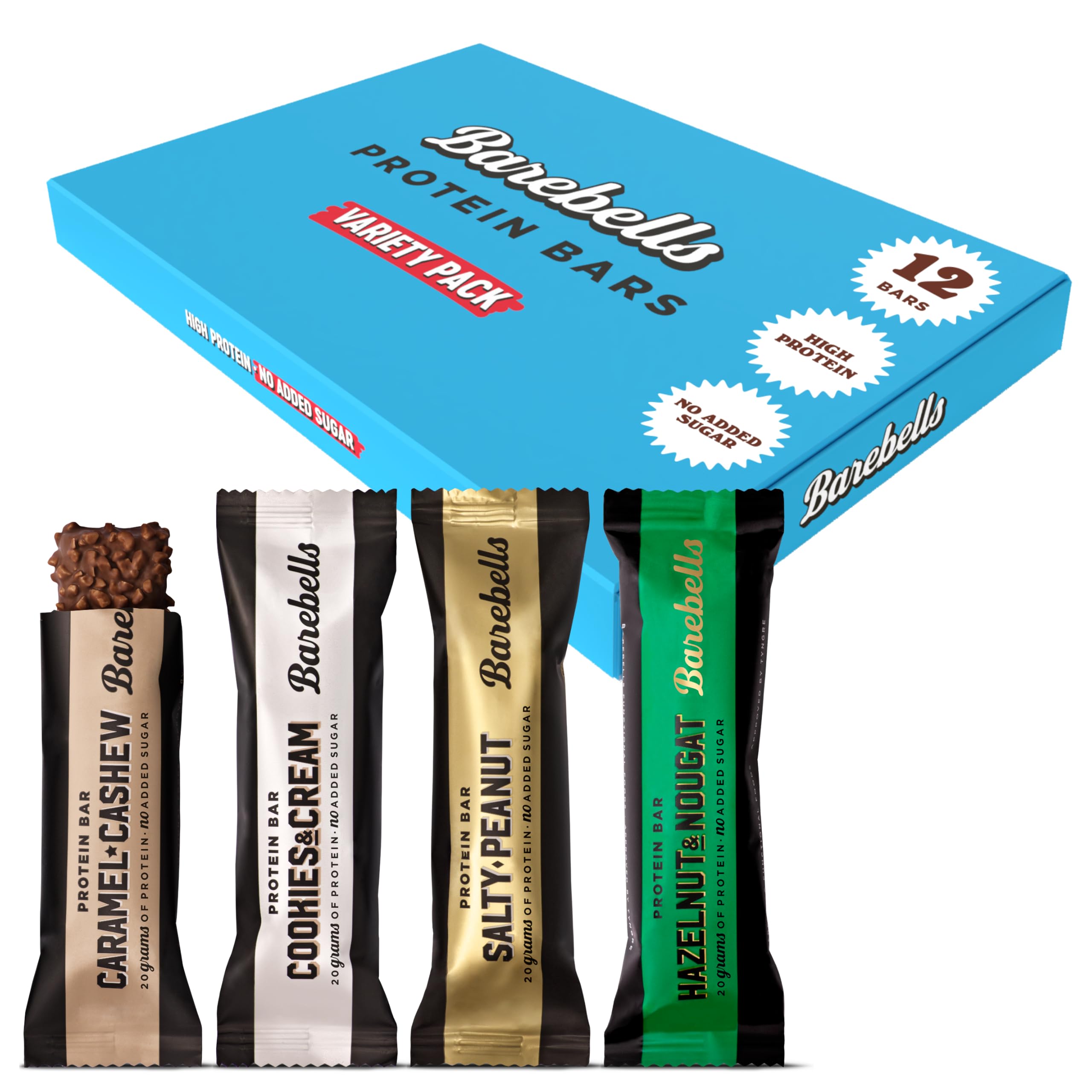 Barebells Protein Bars Official Mix Box | 20g protein low carb chocolate bars | after workout low calorie snacks 12 x 55g (Selection box) — image 1