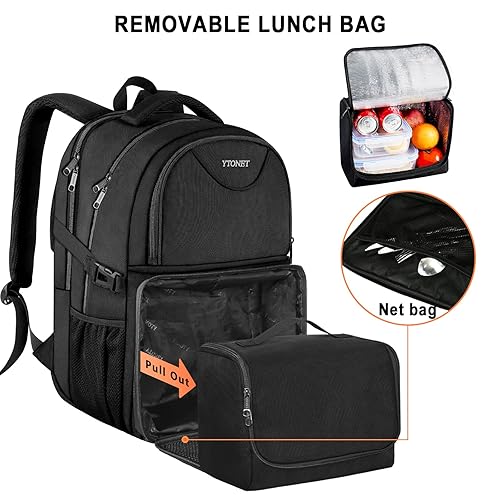 Insulated Backpack Lunch Bag With Laptop Compartment Lunch Backpack For Men, Inch Laptop Backpack With Lunch Box