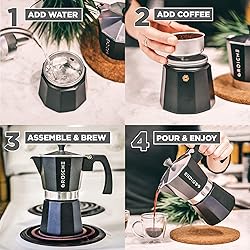 GROSCHE Milano Stovetop Espresso Maker Moka Pot 3