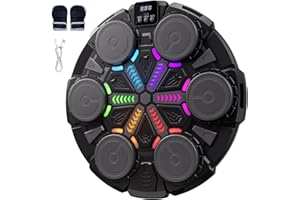 Aucoza Music Boxing Machine for Kid/Adults, Music Punching Machine with Rhythm Light, Smart Bluetooth Boxing Equipment with Glove, Sports Toy Gift for Ages 3-12 Year Old