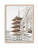 HesenDot Framed Canvas Wall Art,12x16in Japanese