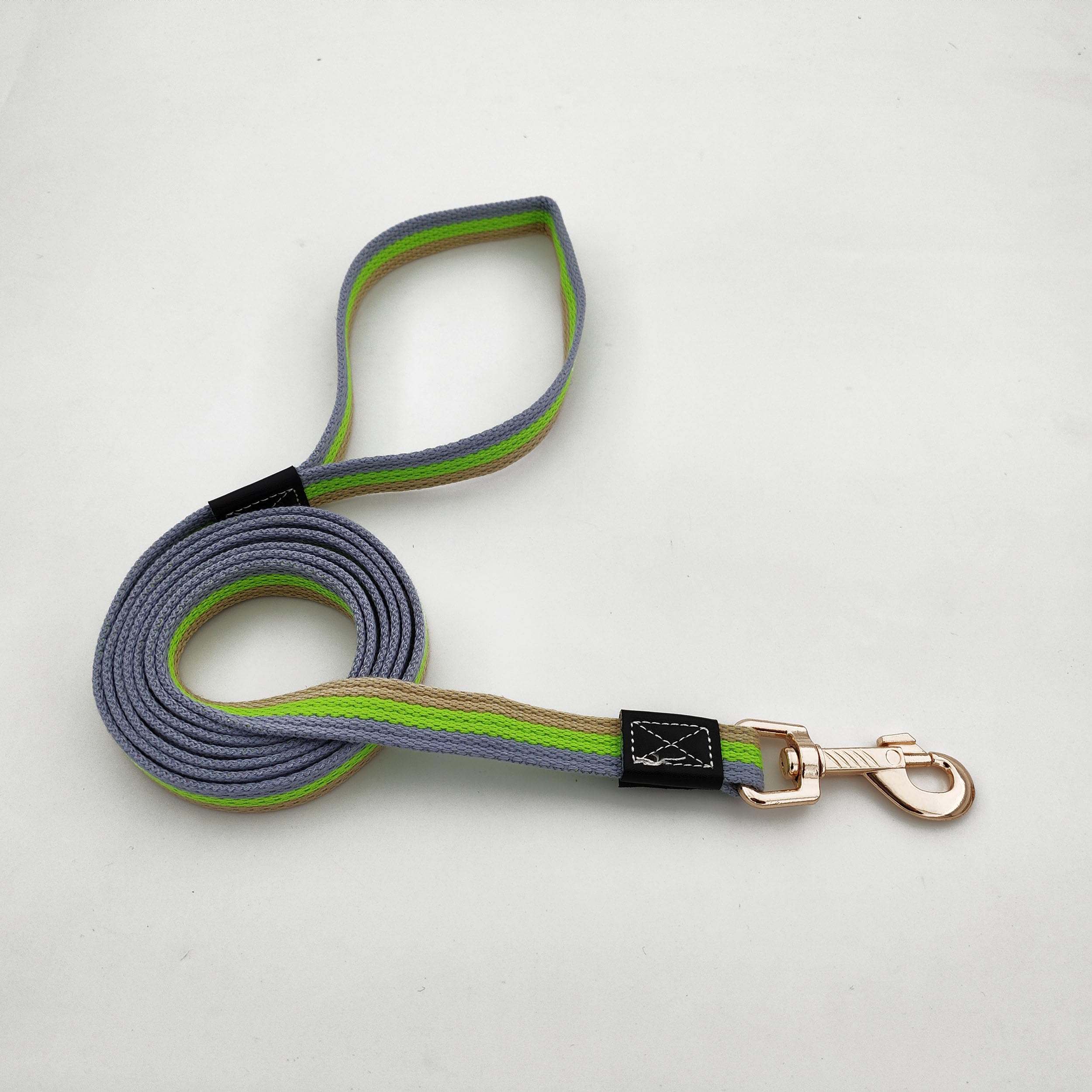 MCKhome Training Lead for Dog 2M 2M Pet Leash Soft Canvas Pet Leash 360° Rotating Buckle Pet Leash Durable Dog Rope Lead for Dog & Puppy Training and Daily Walking 2M x 2CM (Green)