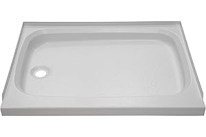 Lippert Components Replacement Shower Pan with Left Drain, Scratch-Resistant ABS Acrylic for RVs, Travel Trailers, 5th Wheels and Motorhomes - 210369,White, 24 Inch x 32 Inch