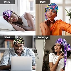 3Pcs Silk Durag for Men Designer Durag for Women