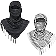 Explore Land Cotton Shemagh Keffiyeh Tactical Desert Scarf Neck Head Wrap with Tassel for Men Women