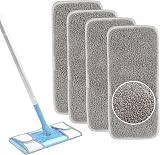 Zeltauto Reusable Mop Pads for Flash Speed Mop 4 Pack Microfiber Grey view 7