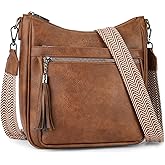 MEITRUE Crossbody Bags for Women Trendy,Vegan Leather Medium Crossbody Purse with Tassel Lightweight Shoulder Handbags