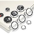 WSKEN for Samsung Galaxy S23 Ultra Camera Lens Protector,[Night Shooting Mode] Scratch Resistant HD Tempered Metal Glass Camera Screen Protector Cover Film Accessories 6.8 Inch,Silver
