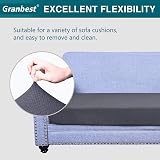 Granbest Premium Water-Repellent Sofa Seat Cushion Cover 2 Seater Grey view 3
