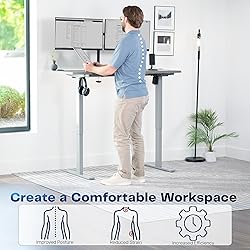 VIVO Electric 55 x 28 in Standing Desk, Memory
