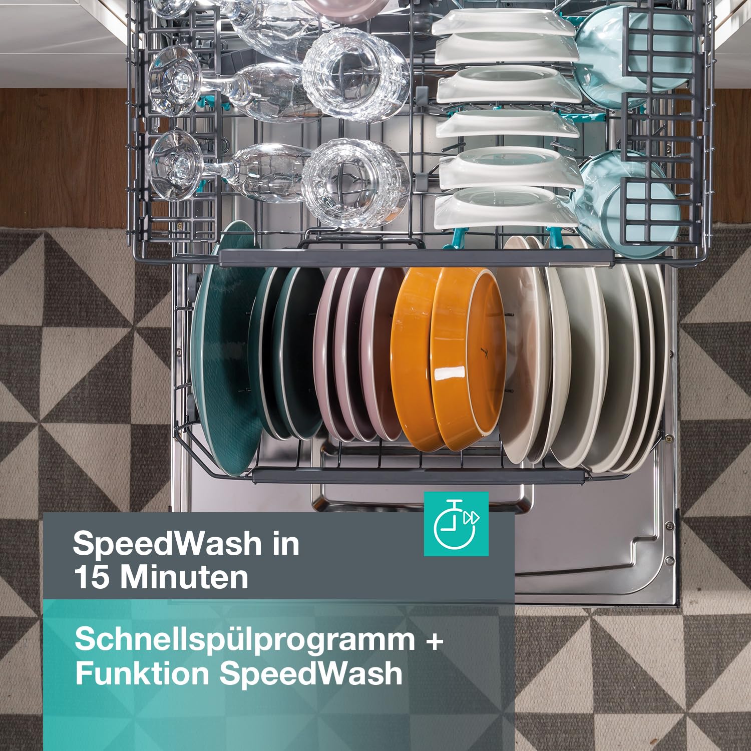 Gorenje GV561C10 Vollintegrierbar Geschirrspüler/45 cm/5 Programme/10 Maßgedecke/15 Min Schnellwaschgang/MultiClack/Warmwasseranschluss/Dritter Sprüharm/TotalDry/Einbaumaße (BxHxT): 44,8 ×81,5× 55cm 5