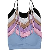 ToBeInStyle Girls’ Basic Pack of 6 Training Bras or Boyshorts Set