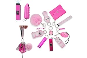 BATUMEYE Gift Set for Woman with Pom Pom Ball,Lip Balm Lanyard,Card Holder, Whistle,Travel Bottle Holder,BottleOpen