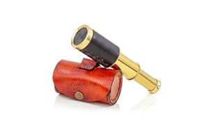 6" Solid Brass Quality Handcrafted Spyglass Telescope Set with Brown Carry Bag to Complete Your Collection