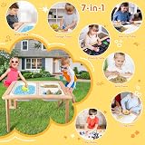 TERRAMUS Multifunctional Sensory Table with 3 Storage Bins 22mm Wood view 7
