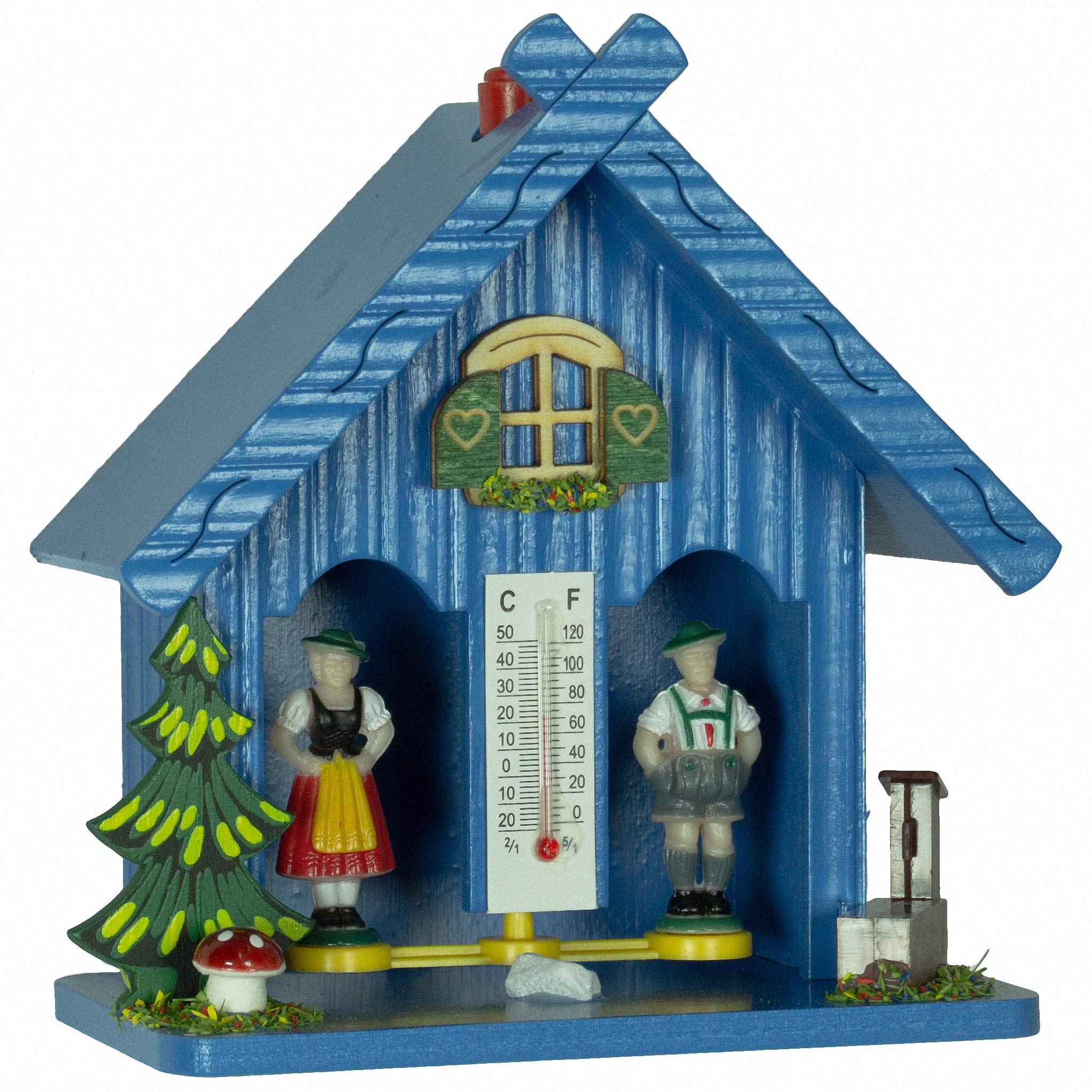 Trenkle German Black Forest weather house blue TU 894 blau
