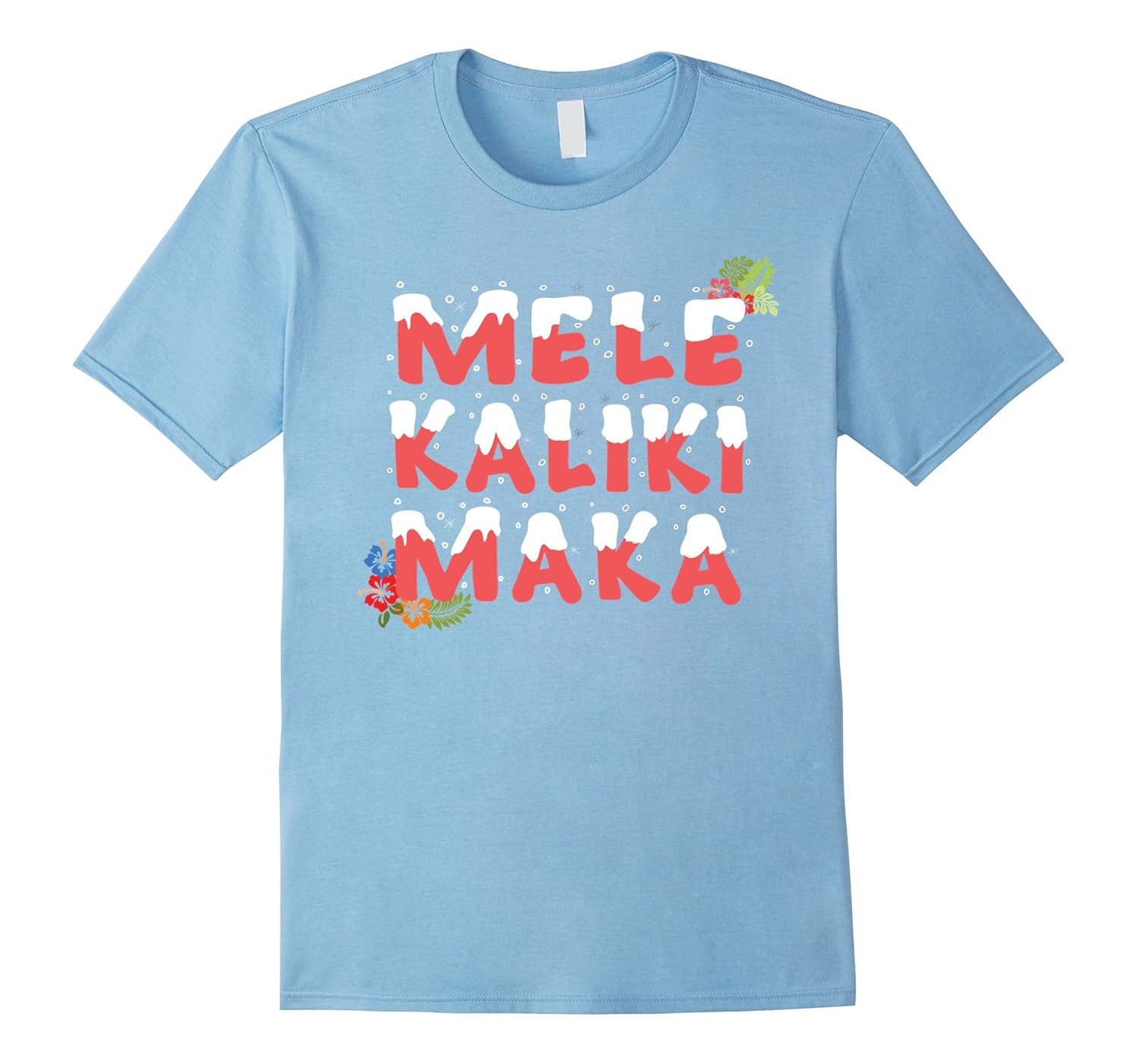 Christmas Hawaii T-Shirt MELE KALIKIMAKA Hawaiian Shirt-Rose