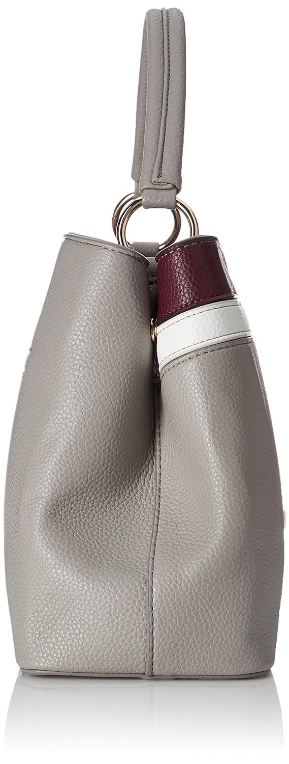 caprese philis women's satchel (smoke, maroon and white) ()