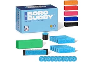 SnowTree - BoroBuddy Pro Magnetic Glass Cleaner | Cleans Hard to Reach Stains on Glass, Ceramic, Metal Pieces of All Shapes & Sizes | Glass Pieces, Bottles, Glassware | Free Scrubber Pads | Green