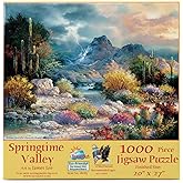 SUNSOUT INC - Springtime Valley - 1000 pc Jigsaw Puzzle by Artist: James Lee - Finished Size 20" x 27" - MPN# 18085