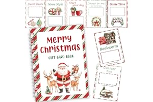 Fancy Land Christmas Gift Card Book 5 X 7 Inches Christmas Greeting Card Holder Book Spiral-Bound DIY Keeper Personalized Gift for Family Friends Students
