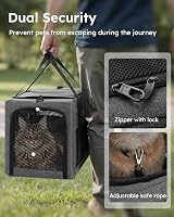 Pecute Cat Carrier XL Extra Stable Handbag with Safety Belt Breathable Mesh for view 4