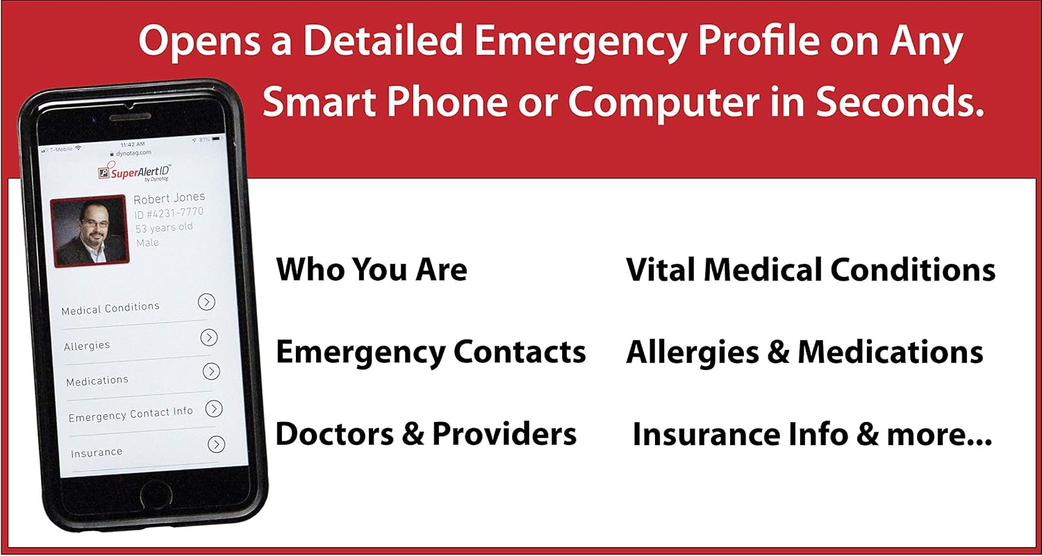 SuperAlert™ Smart Medical ID Card with Detailed Online Profile; Wallet Card with Lifetime Subscription - Image 3