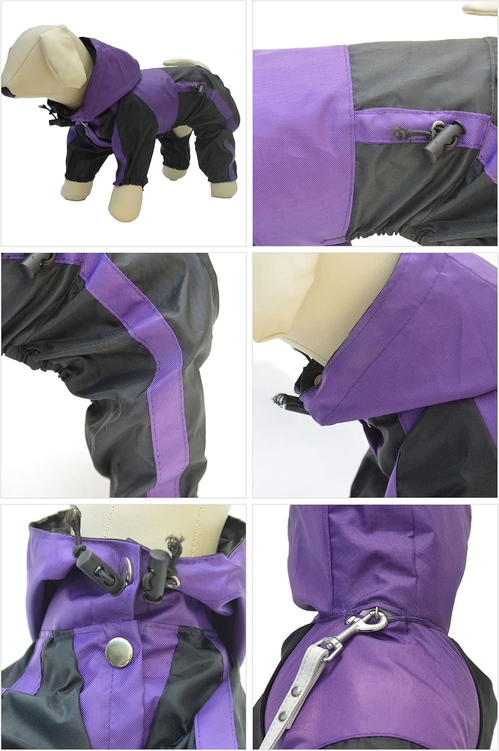 Lovelonglong Dog Hooded Raincoat - Image 4