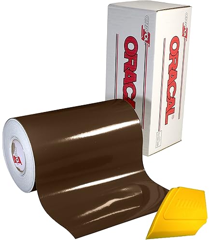 Oracal 651 Nut Brown Vinyl - 12 Inch X 10 Yard Roll Permanent Adhesive Craft Vinyl