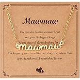 AHAETH Mawmaw Gifts Necklace for Women Grandma Birthday Wedding Ideas Best Mawmaw Necklace