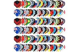 Standard Dart Flights 50 Sets Random 30 Sets, 90 Pcs Durable PET and Laser Replacement Feather Tail Wing, Perfect Accessories