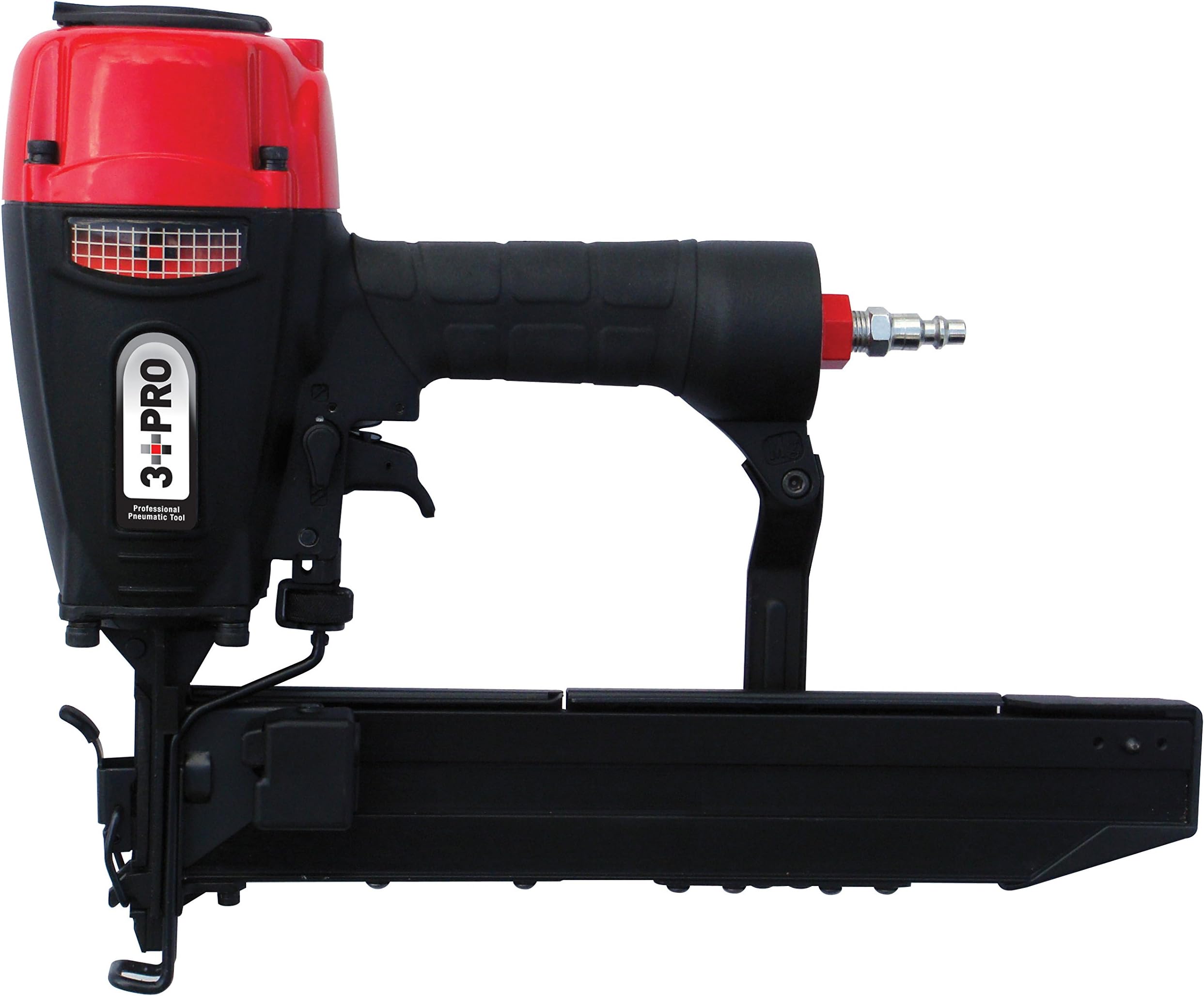 3 PRO N851P 7/16-Inch Crown 16-Gauge Stapler, 3/4 - 2-Inch Long, Black/Red