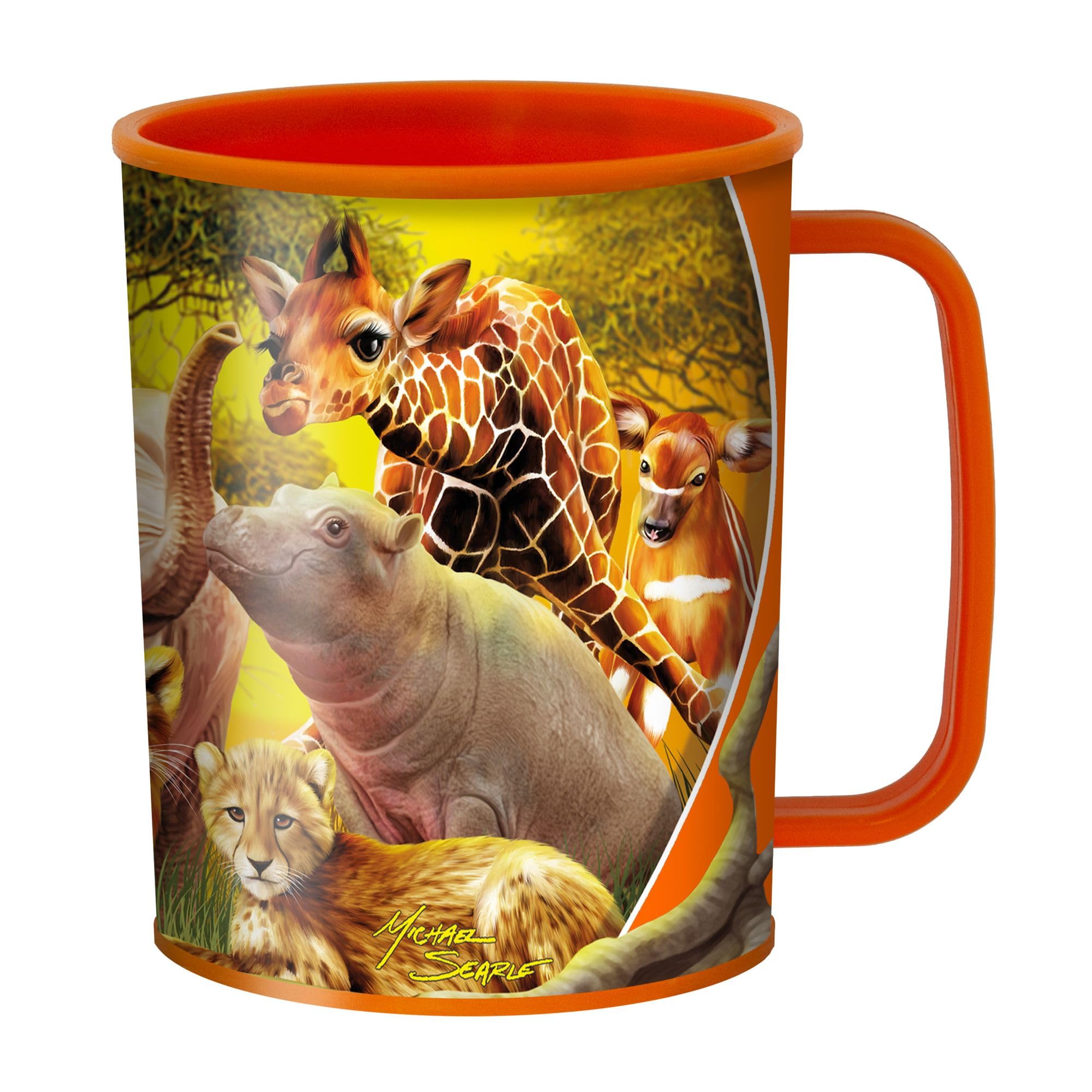 3D LiveLife Drinking Cup - Kissing Cousins from Deluxebase. 300ml Plastic Mug with Safari Theme, Reusable Coffee Cup, Portable Animal Tumbler for Camping, Picnic, Travel & Everyday Use.